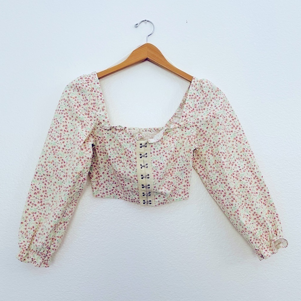 Urban Outfitters Cropped Longsleeve Oversized SZM - Picture 2 of 6